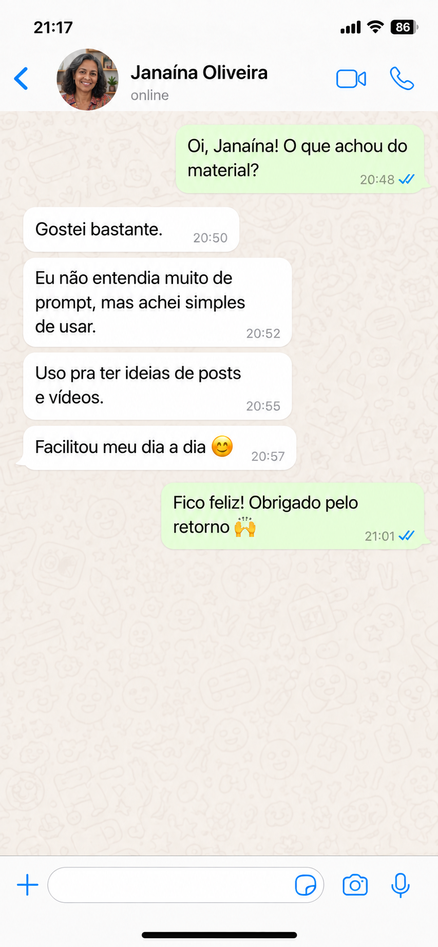 Depoimento de Janaína Oliveira