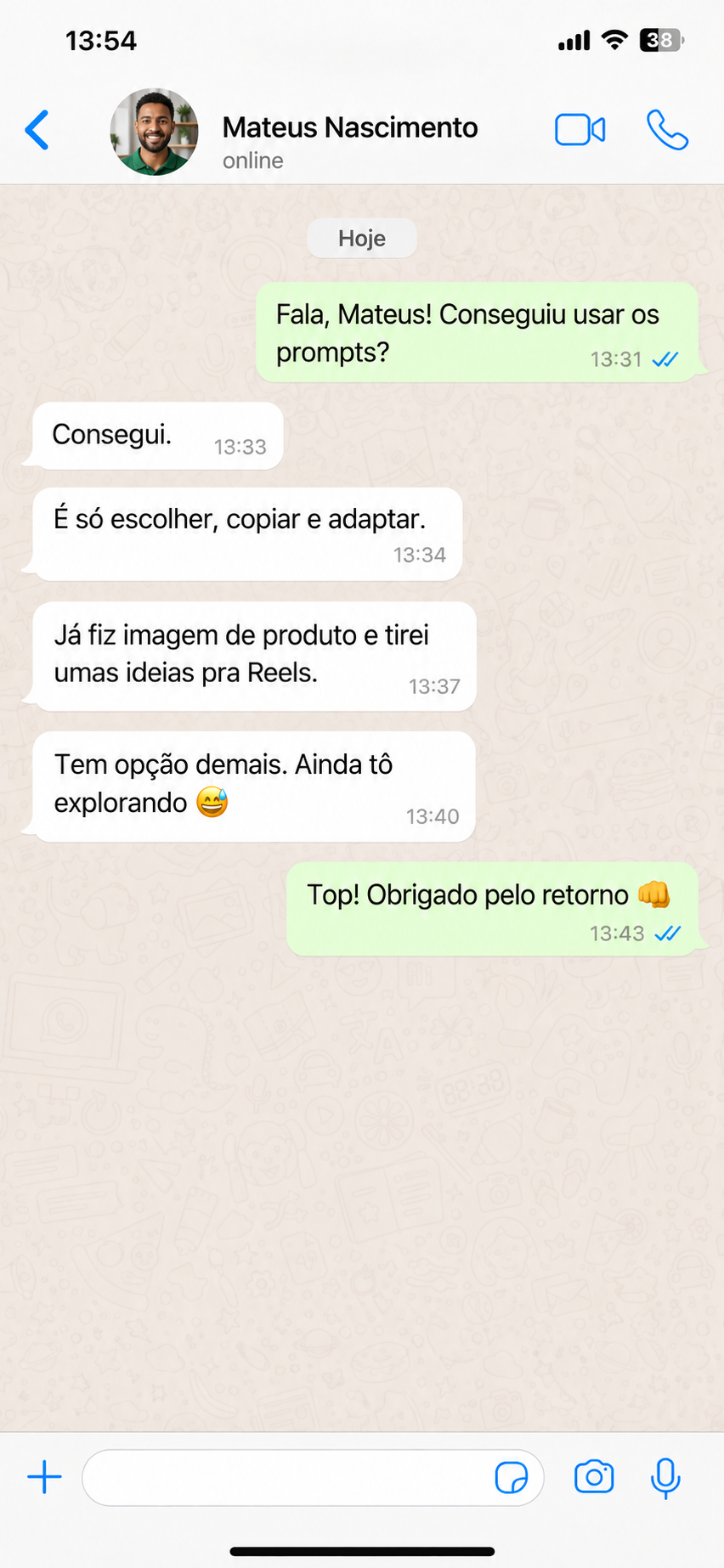 Depoimento de Mateus Nascimento